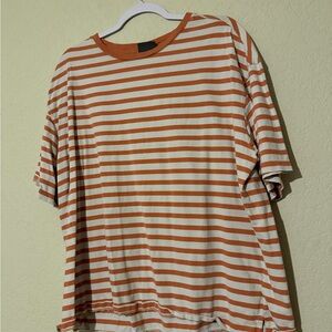 orange striped shirt
